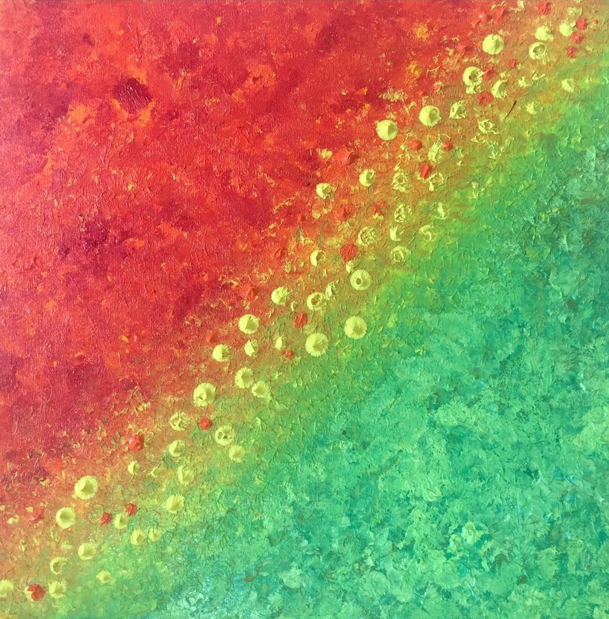 Coulée de lave de couleur - peinture à l'acrylique